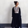 【armoire*】リネン１００％　羽織りワンピース／black