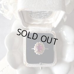 画像1: 【malle la brocante】7月誕生石/宝石質ルビーとヴィンテージパールのオーバルリング/金属アレルギー対応