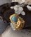 画像8: 【malle la brocante】サージカルステンレス　天然石と真鍮ネコ×ヴィンテージカボションのコラージュリング/金属アレルギー対応