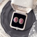 【malle la brocante】シリシャスシストとヴィンテージパールのオーバルピアス/痛みにくいイヤリング
