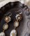 画像3: 【malle la brocante】ヴィンテージカボションとフルール・ド・リスの3連ピアス/痛みにくいイヤリング