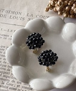 画像26: 【malle la brocante】古いビーズと天然石のつぶつぶフラワーピアスOR真鍮痛みにくいイヤリング