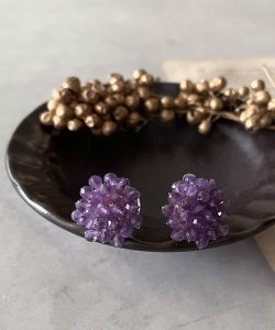 画像8: 【malle la brocante】古いビーズと天然石のつぶつぶフラワーピアスOR真鍮痛みにくいイヤリング