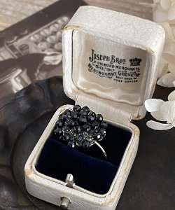 画像4: 【malle la brocante】サージカルステンレス　古いビーズと天然石のつぶつぶフラワーリング/金属アレルギー対応