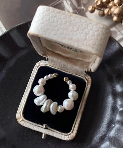 画像3: 【malle la brocante】淡水ケシパールとヴィンテージパールのイヤーカフ（片耳用・1本売り）