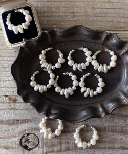 画像5: 【malle la brocante】淡水ケシパールとヴィンテージパールのイヤーカフ（片耳用・1本売り）