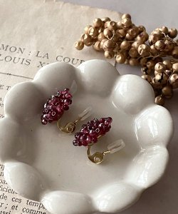 画像35: 【malle la brocante】古いビーズと天然石のつぶつぶフラワーピアスOR真鍮痛みにくいイヤリング