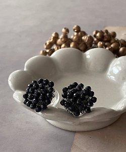 画像2: 【malle la brocante】古いビーズと天然石のつぶつぶフラワーピアスOR真鍮痛みにくいイヤリング