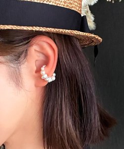画像6: 【malle la brocante】淡水ケシパールとヴィンテージパールのイヤーカフ（片耳用・1本売り）