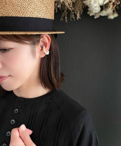 画像26: 【malle la brocante】2種の天然石とヴィンテージビーズのイヤーカフ（片耳用・1本売り）