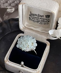 画像14: 【malle la brocante】サージカルステンレス　古いビーズと天然石のつぶつぶフラワーリング/金属アレルギー対応