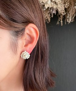 画像21: 【malle la brocante】古いビーズと天然石のつぶつぶフラワーピアスOR真鍮痛みにくいイヤリング
