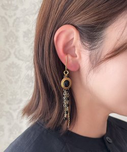 画像4: 【malle la brocante】ステンレス製　天然石とヴィンテージカボションの着せ替えイヤーカフ（片耳用）/金属アレルギー対応