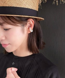 画像7: 【malle la brocante】淡水ケシパールとヴィンテージパールのイヤーカフ（片耳用・1本売り）