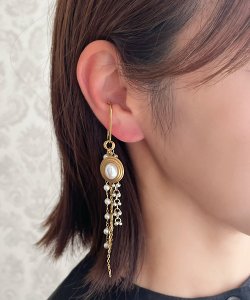 画像12: 【malle la brocante】ステンレス製　天然石とヴィンテージカボションの着せ替えイヤーカフ（片耳用）/金属アレルギー対応