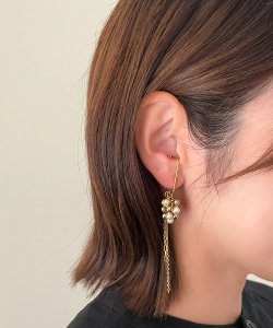 画像4: 【malle la brocante】ステンレス製　淡水パールとヴィンテージパールのつぶつぶイヤーカフ（片耳用）/金属アレルギー対応