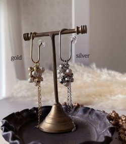 画像10: 【malle la brocante】ステンレス製　淡水パールとヴィンテージパールのつぶつぶイヤーカフ（片耳用）/金属アレルギー対応