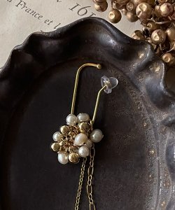 画像3: 【malle la brocante】ステンレス製　淡水パールとヴィンテージパールのつぶつぶイヤーカフ（片耳用）/金属アレルギー対応