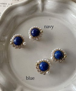 画像23: 【malle la brocante】コッパーストーンとヴィンテージパールのラウンドピアスOR真鍮痛みにくいイヤリング