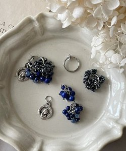 画像25: 【malle la brocante】天然石とヴィンテージメダイの着せ替えフープピアス/イヤリング/金属アレルギー対応