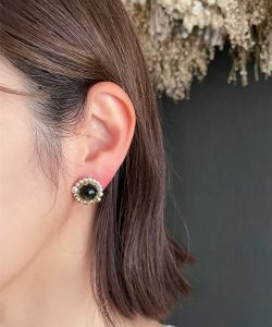 画像5: 【malle la brocante】コッパーストーンとヴィンテージパールのラウンドピアスOR真鍮痛みにくいイヤリング