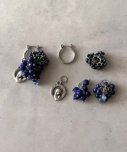 画像10: 【malle la brocante】天然石とヴィンテージメダイの着せ替えフープピアス/イヤリング/金属アレルギー対応