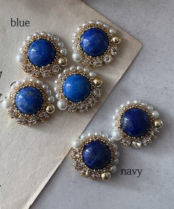 画像7: 【malle la brocante】コッパーストーンとヴィンテージパールのラウンドピアスOR真鍮痛みにくいイヤリング