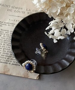 画像11: 【malle la brocante】コッパーストーンとヴィンテージパールのラウンドピアスOR真鍮痛みにくいイヤリング