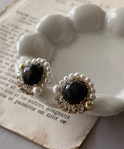 画像3: 【malle la brocante】コッパーストーンとヴィンテージパールのラウンドピアスOR真鍮痛みにくいイヤリング