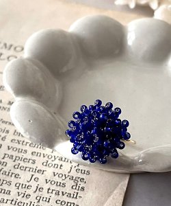 画像3: 【malle la brocante】サージカルステンレス　ヴィンテージビーズのつぶつぶフラワーリング/金属アレルギー対応