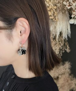 画像6: 【malle la brocante】天然石とヴィンテージメダイの着せ替えフープピアス/イヤリング/金属アレルギー対応