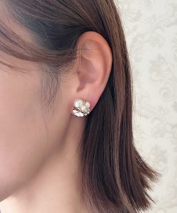 画像6: 【malle la brocante】淡水パールとビオラのbijouピアスOR真鍮痛みにくいイヤリング