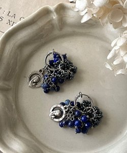 画像24: 【malle la brocante】天然石とヴィンテージメダイの着せ替えフープピアス/イヤリング/金属アレルギー対応