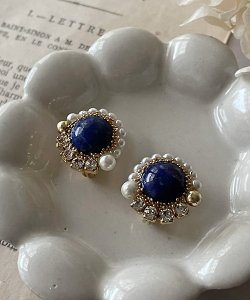 画像22: 【malle la brocante】コッパーストーンとヴィンテージパールのラウンドピアスOR真鍮痛みにくいイヤリング