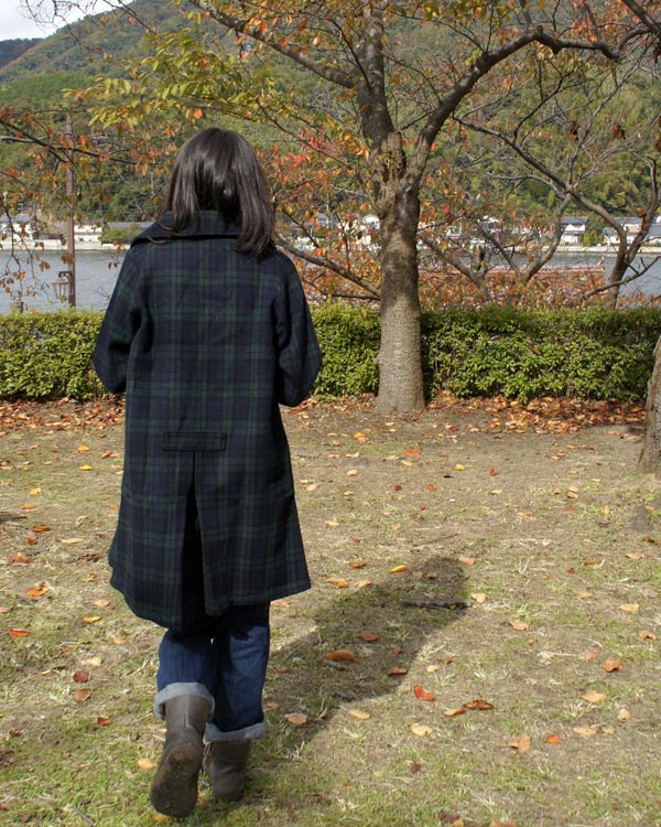 Almoir cemented black watch wool stain color coat 38 size - Women's Casual & Functional Jackets - Polyester