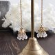 画像: 【malle la brocante】-chandelierシリーズ-　14ｋｇｆ　水晶とアンティークビーズのシャンデリアピアスOR真鍮イヤークリップ