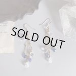 画像: 【malle la brocante】4種類の天然石　雨のしずくチェーンピアスOR痛みにくい真鍮イヤークリップ
