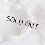 画像: 【malle la brocante】11月誕生石/宝石質スカイブルートパーズとヴィンテージパールのドロップピアス/痛みにくいイヤリング