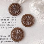 画像: 【17mm】1930年代ベークライトヴィンテージボタン　lightbrown