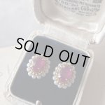 画像: 【malle la brocante】7月誕生石/宝石質ルビーとヴィンテージパールのオーバルピアス/痛みにくいイヤリング