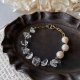 画像: 【malle la brocante】14kgf　水晶とヴィンテージパールのブレスレット