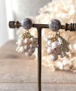 画像3: 【malle la brocante】天然石とヴィンテージパールのタッセルピアスOR真鍮痛みにくいイヤリング
