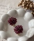 画像34: 【malle la brocante】古いビーズと天然石のつぶつぶフラワーピアスOR真鍮痛みにくいイヤリング