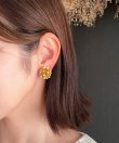 画像24: 【malle la brocante】古いビーズと天然石のつぶつぶフラワーピアスOR真鍮痛みにくいイヤリング