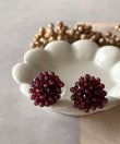 画像11: 【malle la brocante】古いビーズと天然石のつぶつぶフラワーピアスOR真鍮痛みにくいイヤリング