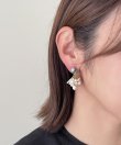 画像18: 【malle la brocante】天然石とヴィンテージパールのタッセルピアスOR真鍮痛みにくいイヤリング