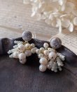 画像2: 【malle la brocante】天然石とヴィンテージパールのタッセルピアスOR真鍮痛みにくいイヤリング