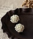 画像40: 【malle la brocante】古いビーズと天然石のつぶつぶフラワーピアスOR真鍮痛みにくいイヤリング