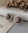画像11: 【malle la brocante】コッパーストーンとヴィンテージパールのラウンドピアスOR真鍮痛みにくいイヤリング