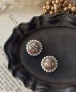 画像10: 【malle la brocante】コッパーストーンとヴィンテージパールのラウンドピアスOR真鍮痛みにくいイヤリング